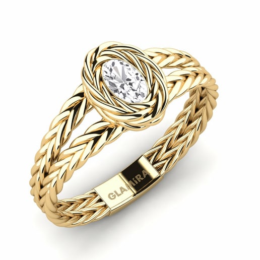 Ring Allona 585 Yellow Gold & White Sapphire