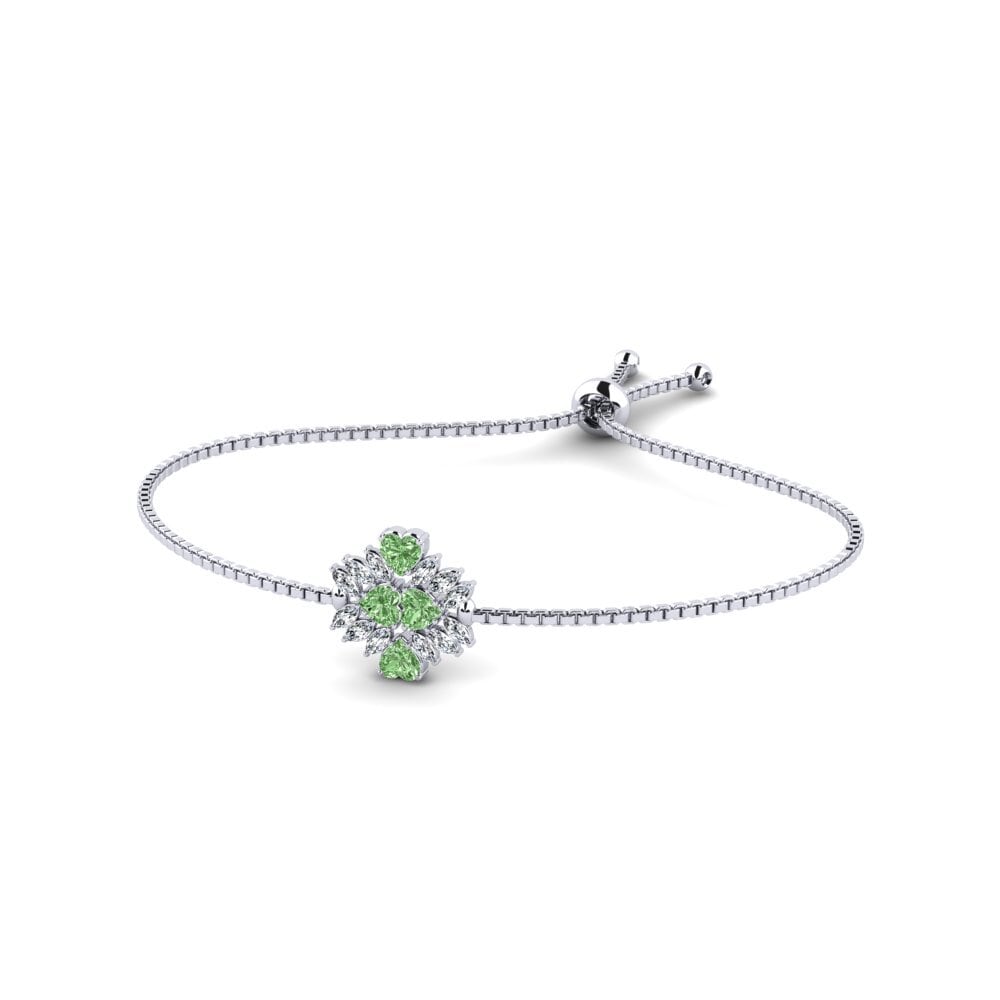 Paladio Diamante Verde Pulsera de Mujer Alluvial