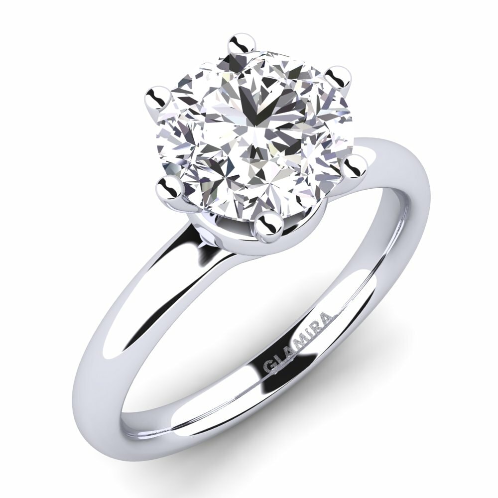 14k White Gold Engagement Ring Almira 2.0 crt