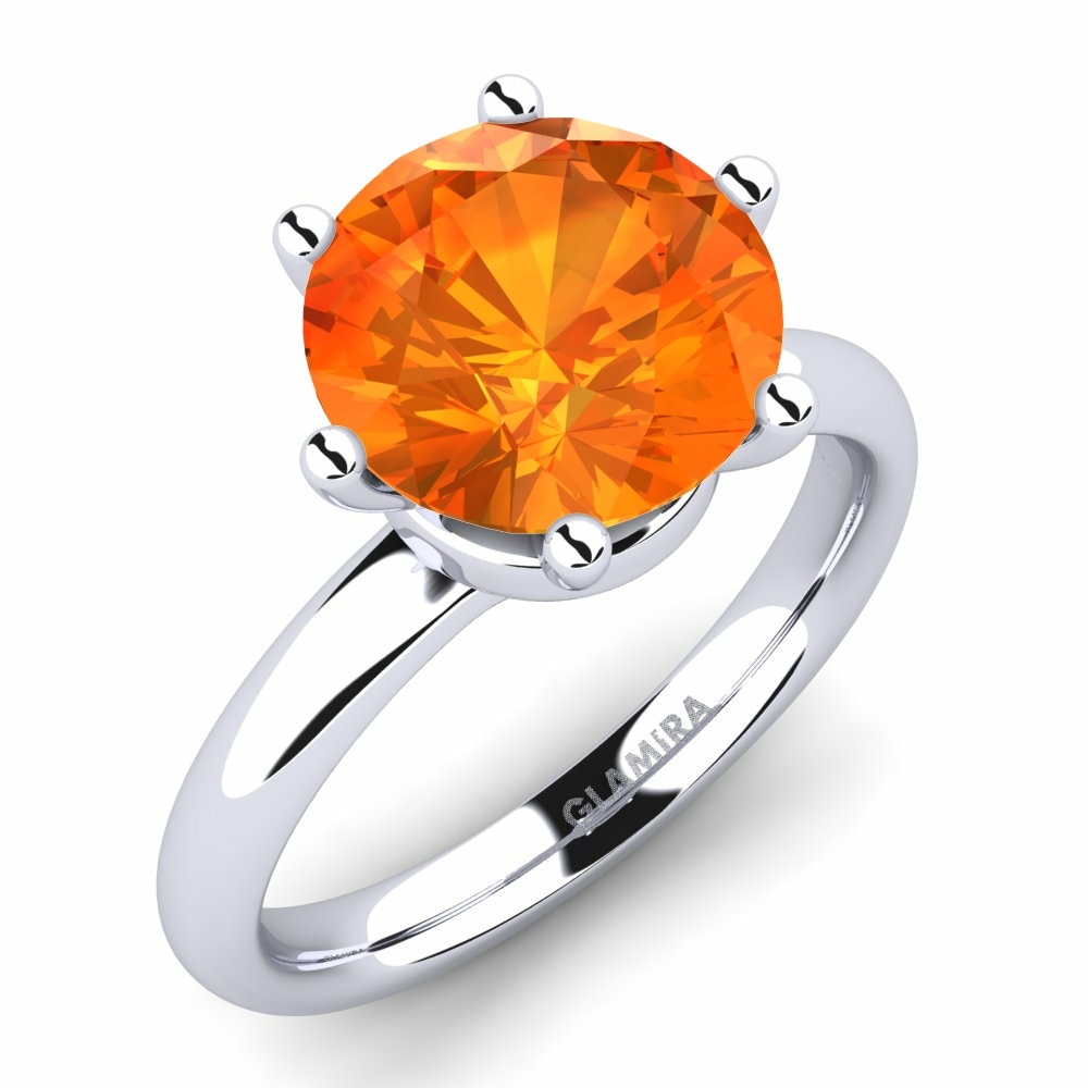 Oranžni safir Zaročni prstan Almira 3.0 crt
