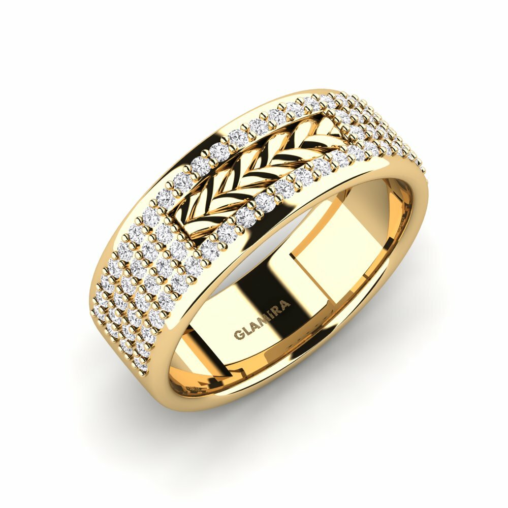 Oro Giallo 750 Anello da uomo Almont