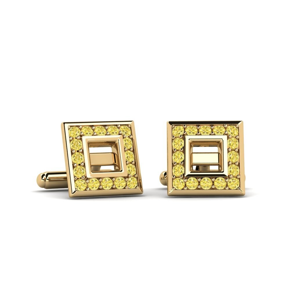 Boutons De Manchette Vintage Fleur En Or Massif 14 Carats - Occasion - Style Naturel - Sans Pierre