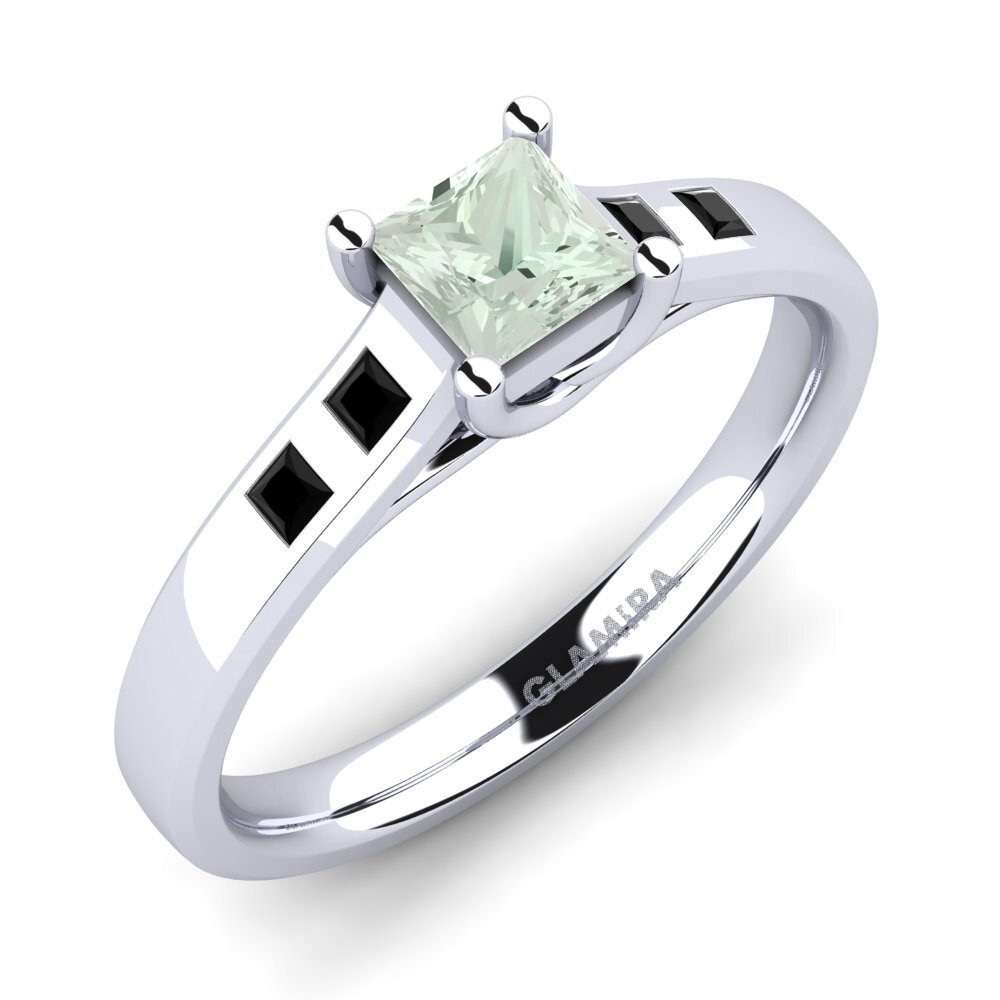 Amatista verde Anillo de compromiso Alondra