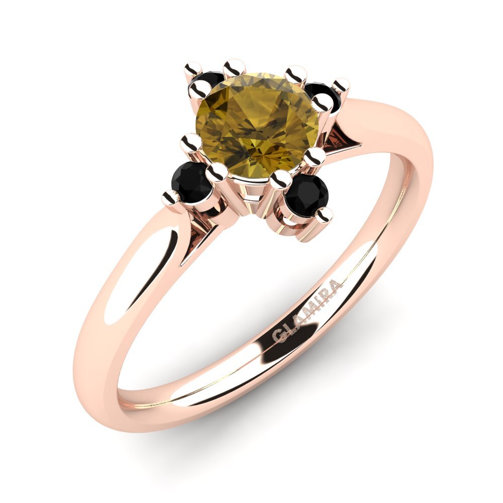 Circón Marrón Anillo de compromiso Alonsa