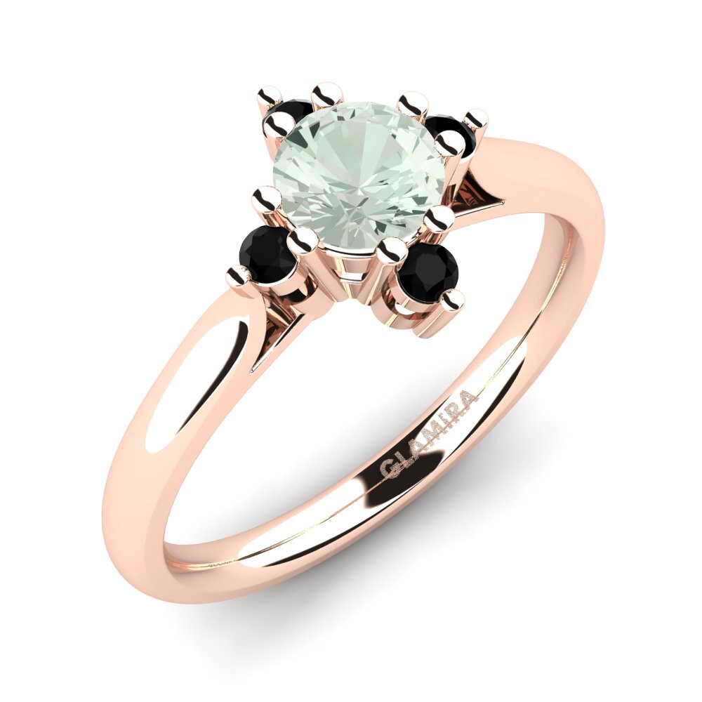 Amatista verde Anillo de compromiso Alonsa