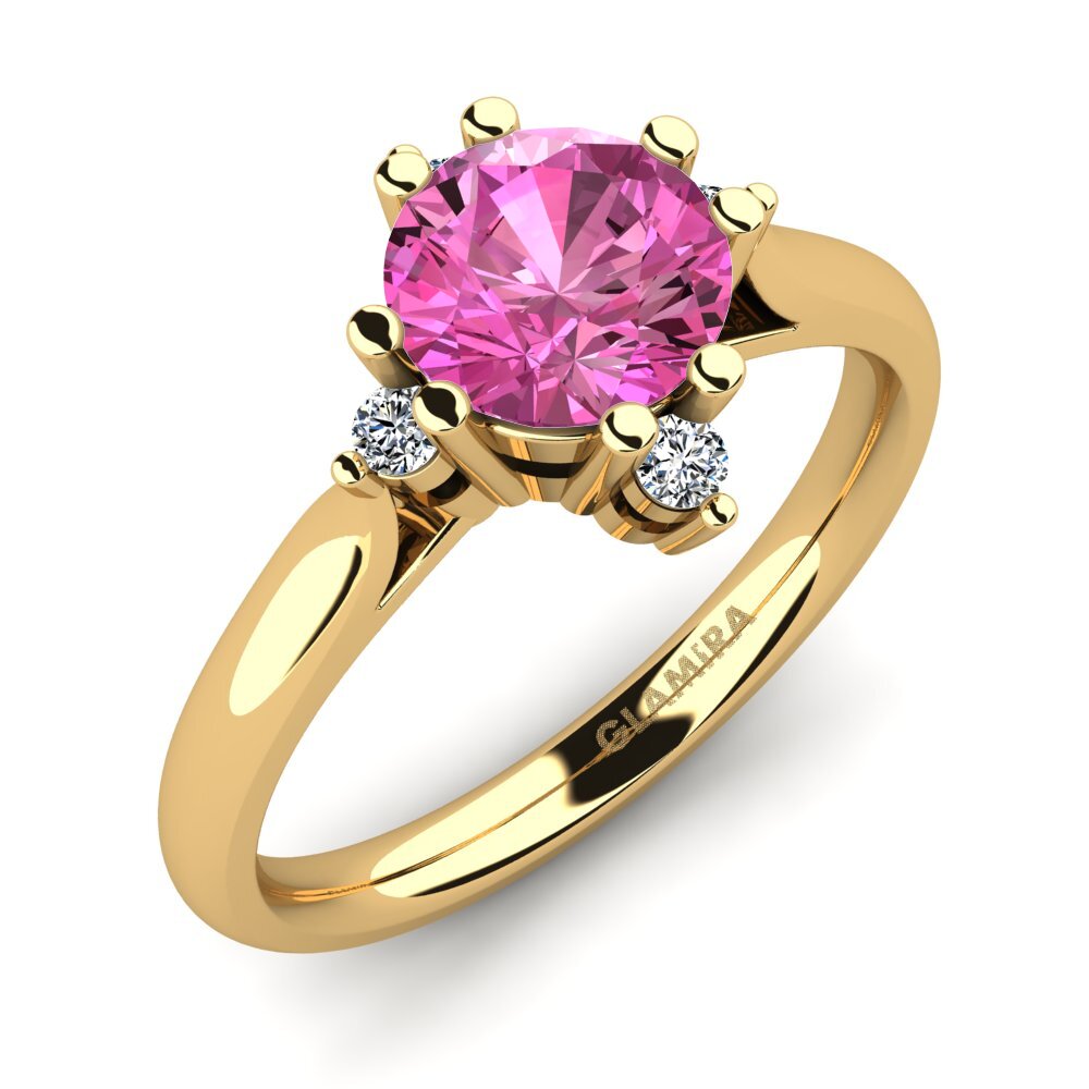 Pink Topaz Engagement Ring Alonsa 1.0 crt