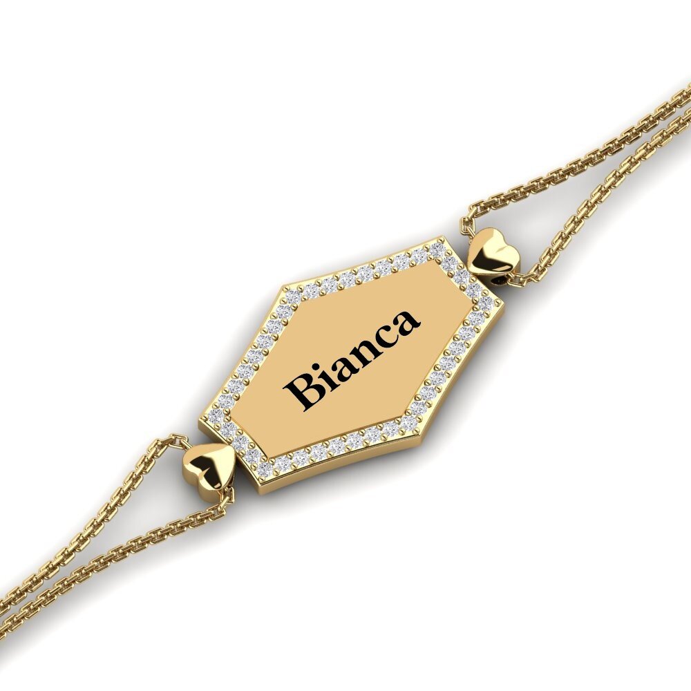 14ct Yellow Gold Lab Grown Diamond Women's Bracelet Altagracia