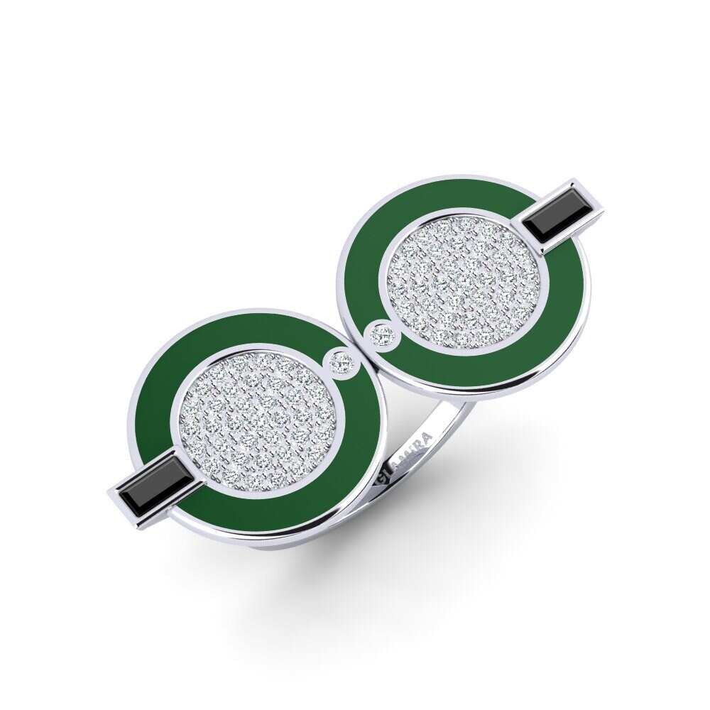 Schwarzer Saphir Ring Altai