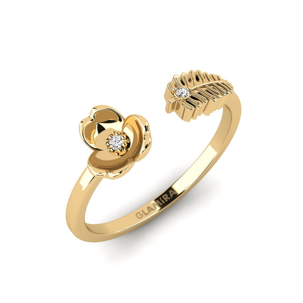 Or Jaune 9k Moissanite Bague Alternatively