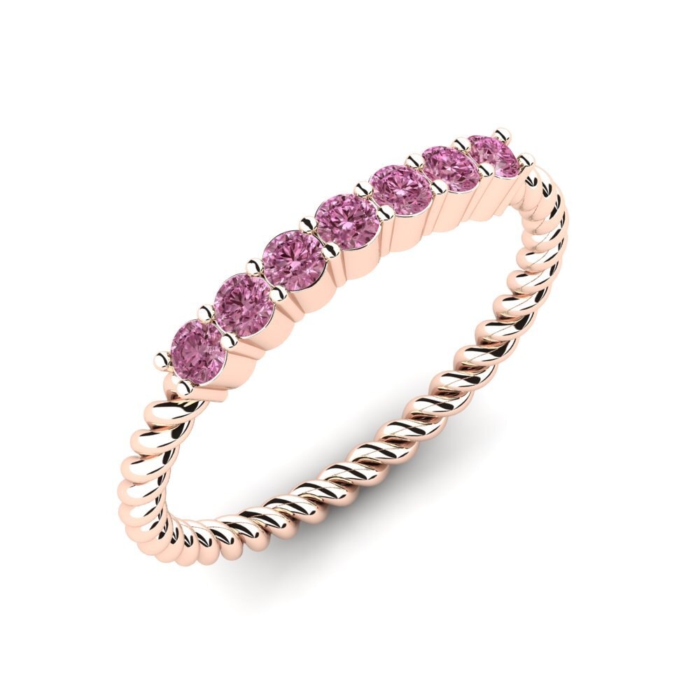 Or rose 14k Grenat de Rhodolite Bague Alto