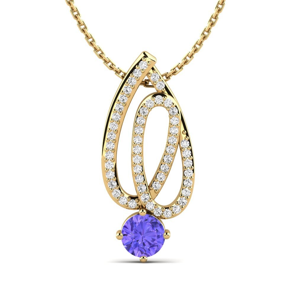 Gelbgold 585 Tansanit Damen anhänger Alvaro