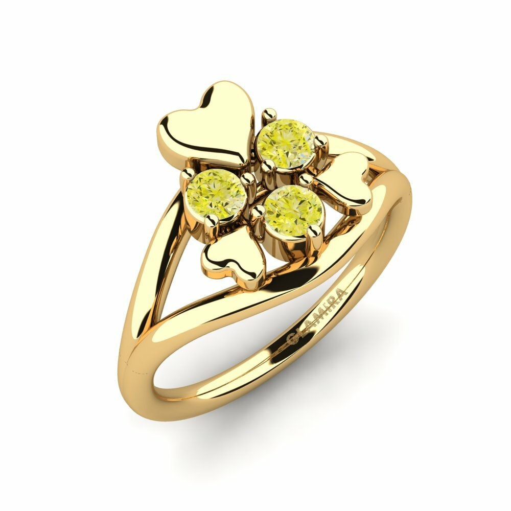 Gul Diamant Ring Alvetta