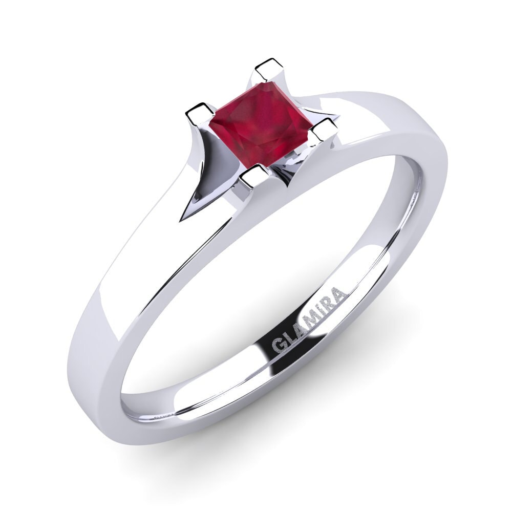 Princess Ruby Engagement Ring Alvina