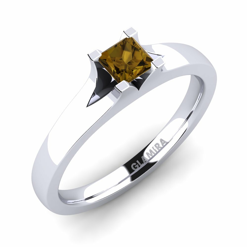 Bruine zirkoon Verlovingsring Alvina 0.4 crt