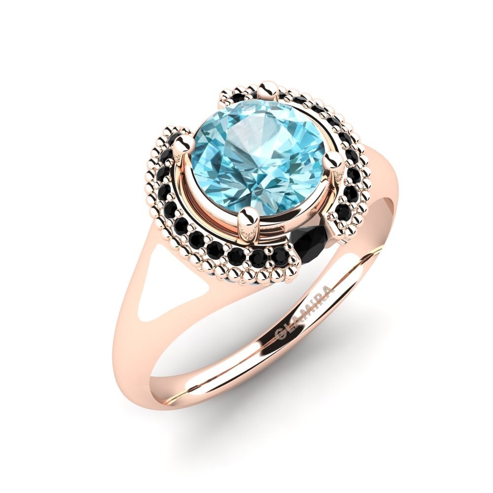 Blue Zircon Engagement Ring Alvisha