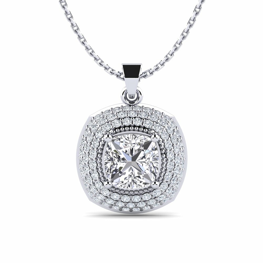 Cushion cut diamond pendant necklace 2025