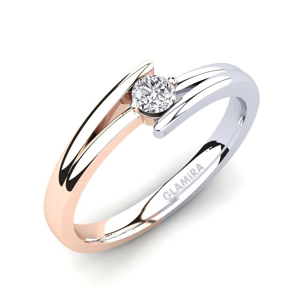 18k Rose & White Gold Engagement Ring Amalia
