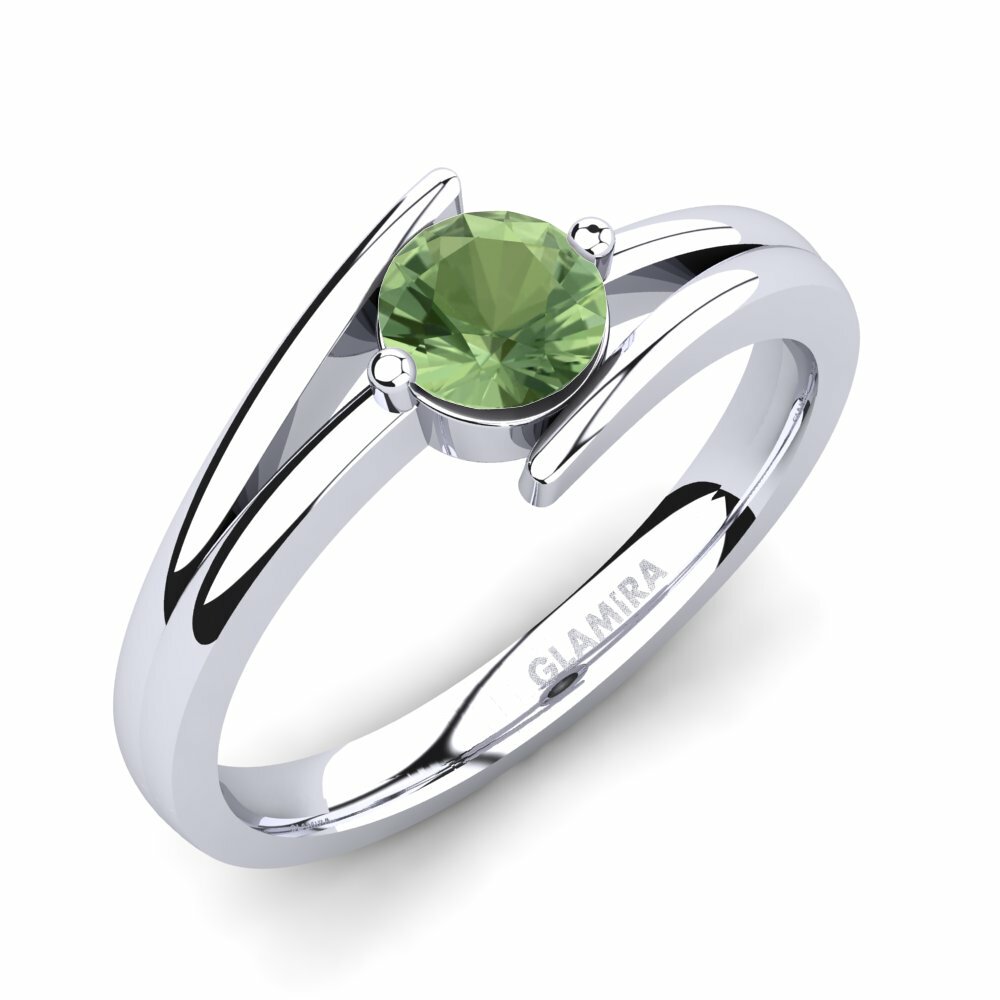 Green Sapphire Engagement Ring Amalia 0.5crt