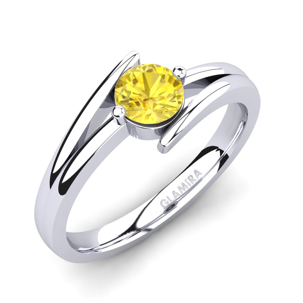 Yellow Sapphire Engagement Ring Amalia 0.5crt