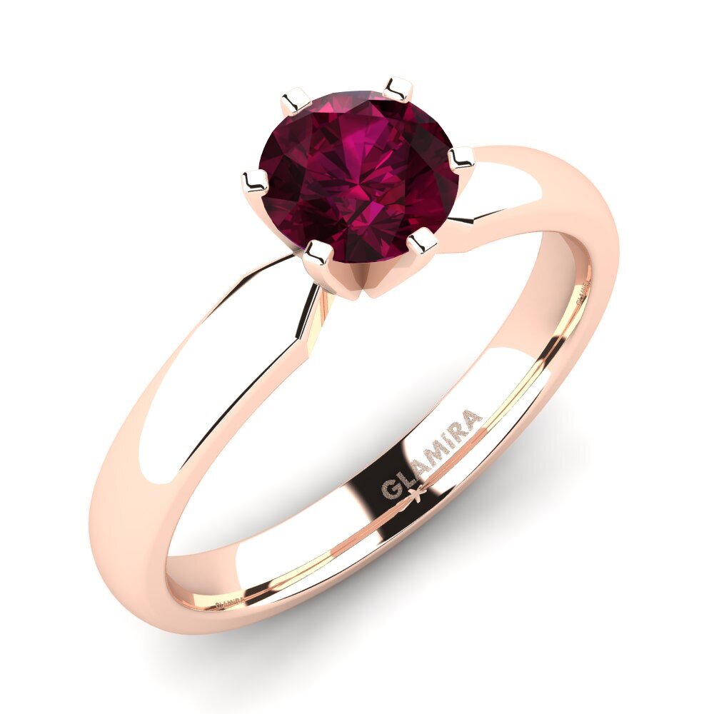14ct Rose Gold Rhodolite Garnet Engagement Ring Amanda