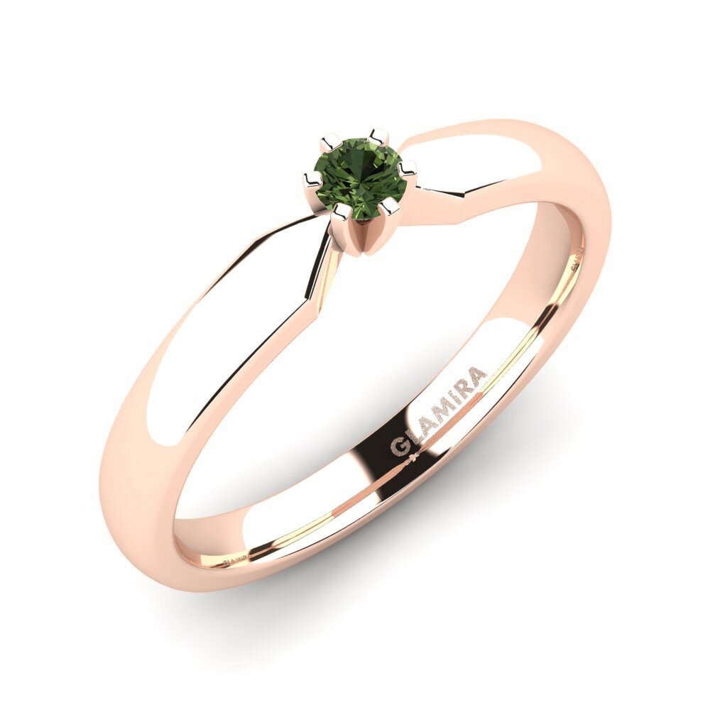 Zafiro Verde Anillo de compromiso Amanda 0.1crt