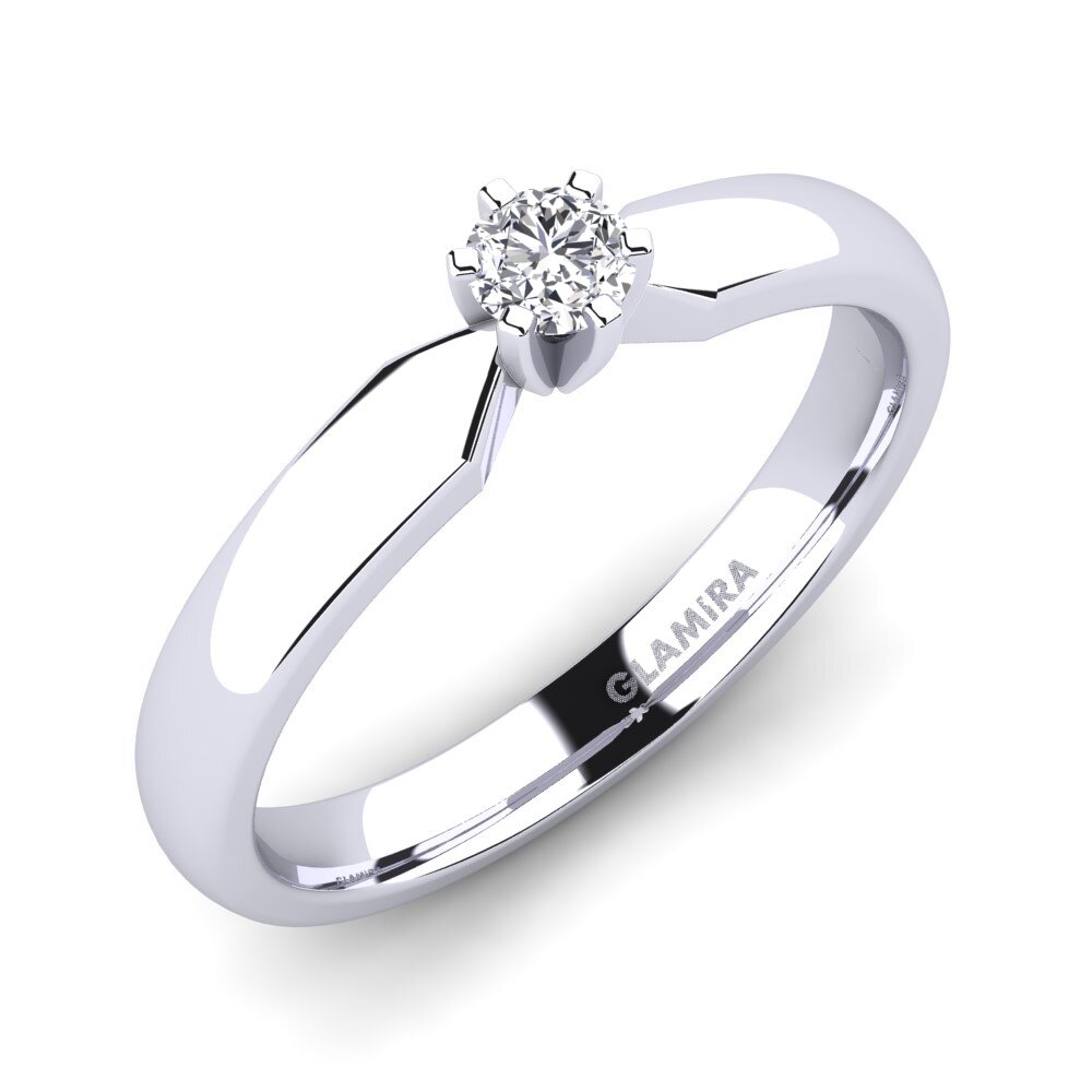 950 Palladium Engagement Ring Amanda 0.16crt