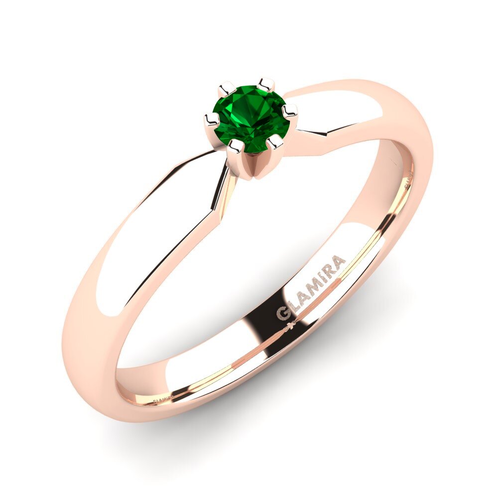Green Zirconia Engagement Ring Amanda 0.16crt