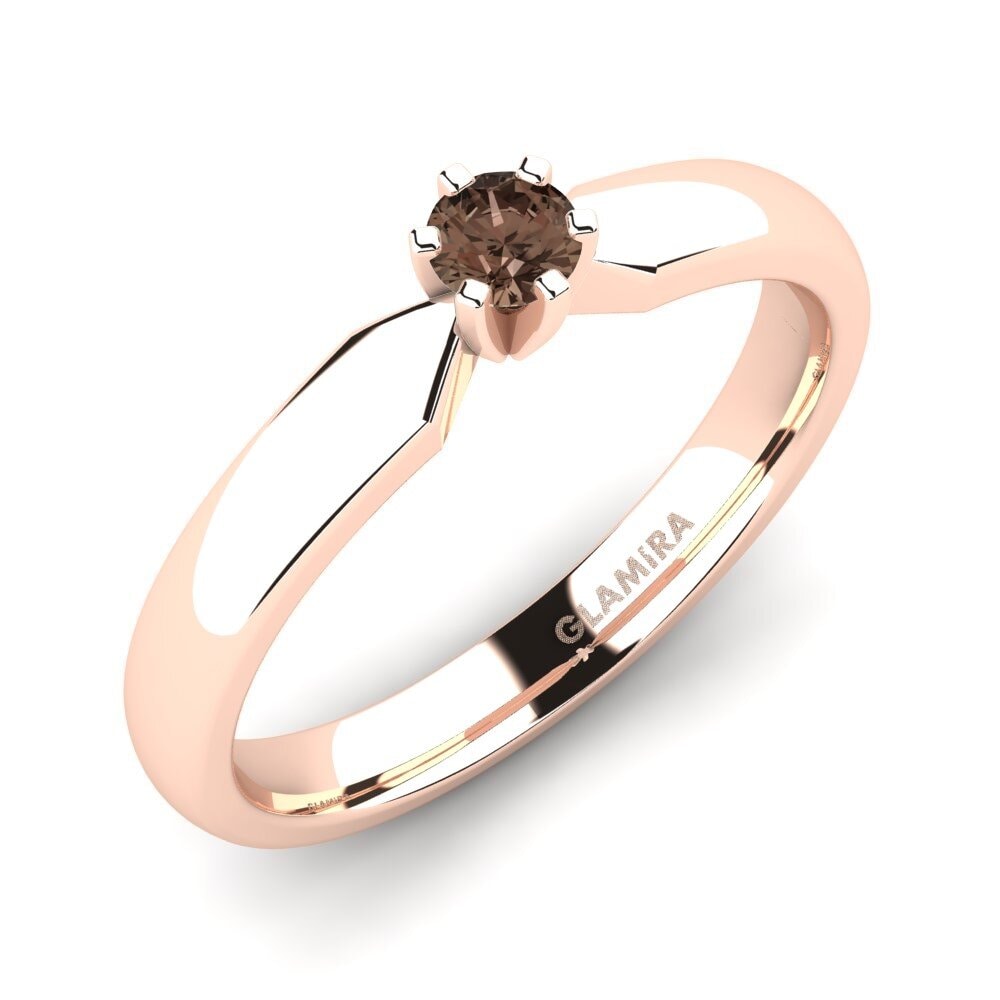 Smoky Quartz Engagement Ring Amanda 0.16crt