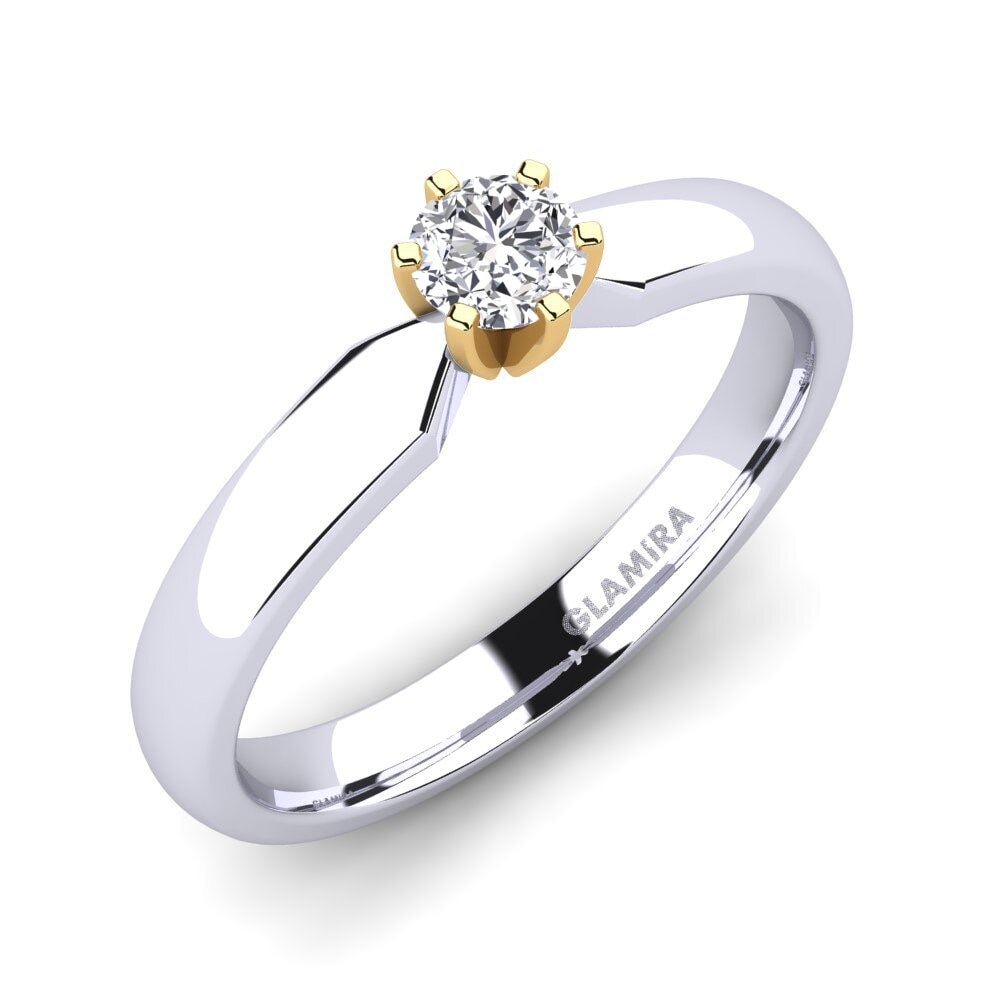 14ct White / Yellow Gold Lab Grown Diamond Engagement Ring Amanda 0.25crt