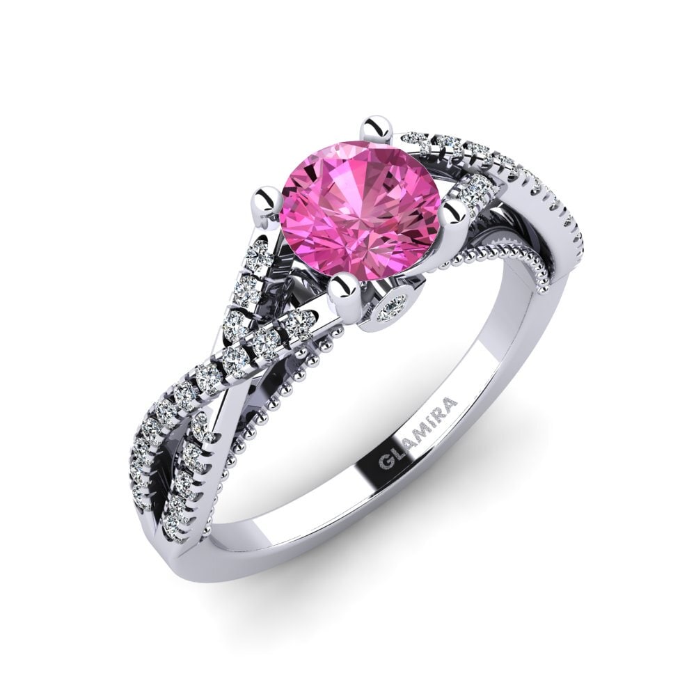 Pink Topaz Engagement Ring Amaranta