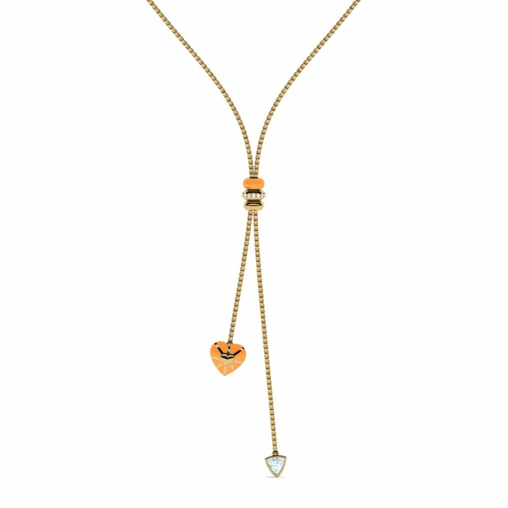 Dây chuyền Vàng 9K Đá Aquamarine Bolo