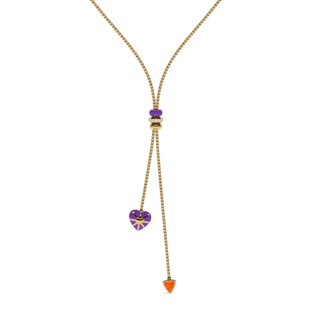 Orange Sapphire Women's Necklace Amaranth