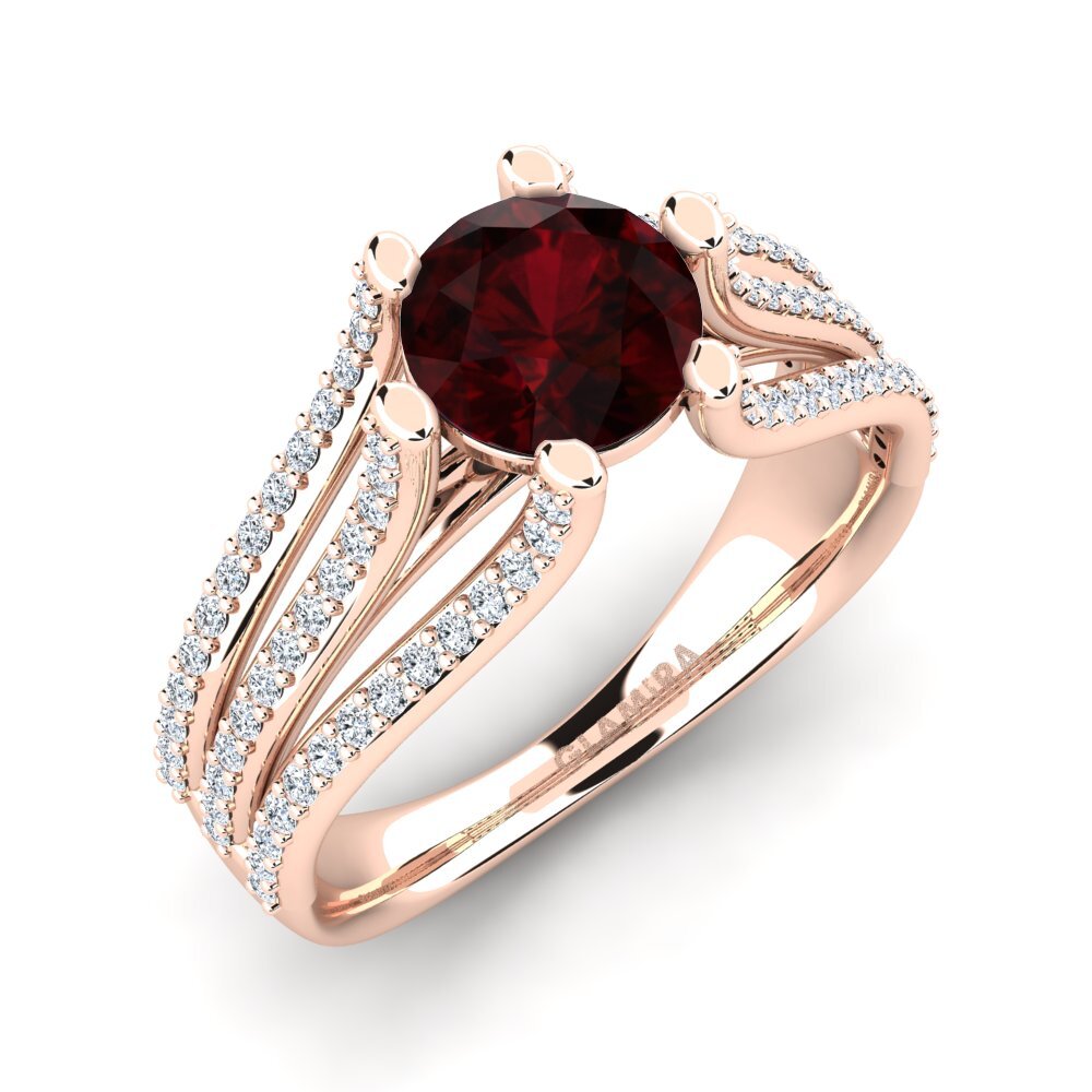 Garnet Engagement Ring Amatia
