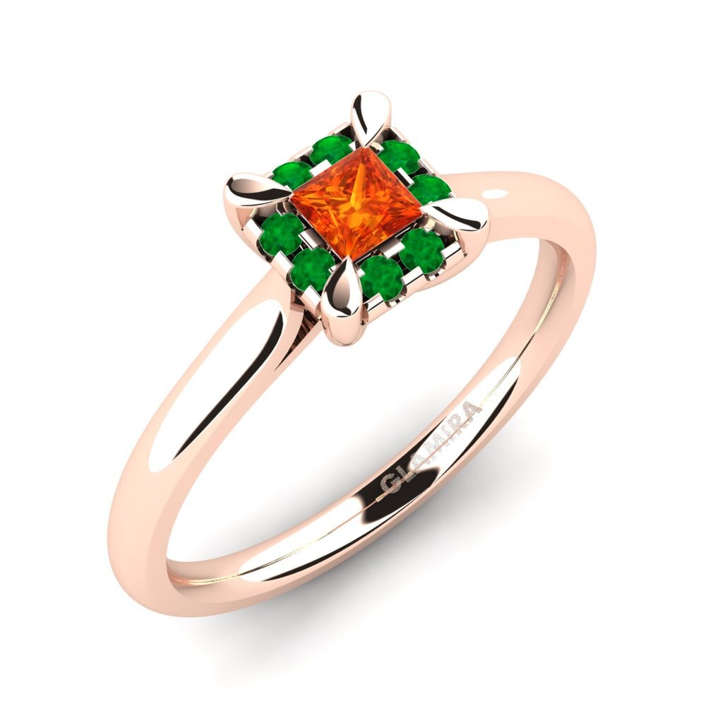9K Rose Gold Engagement Ring Amay 0.2 crt
