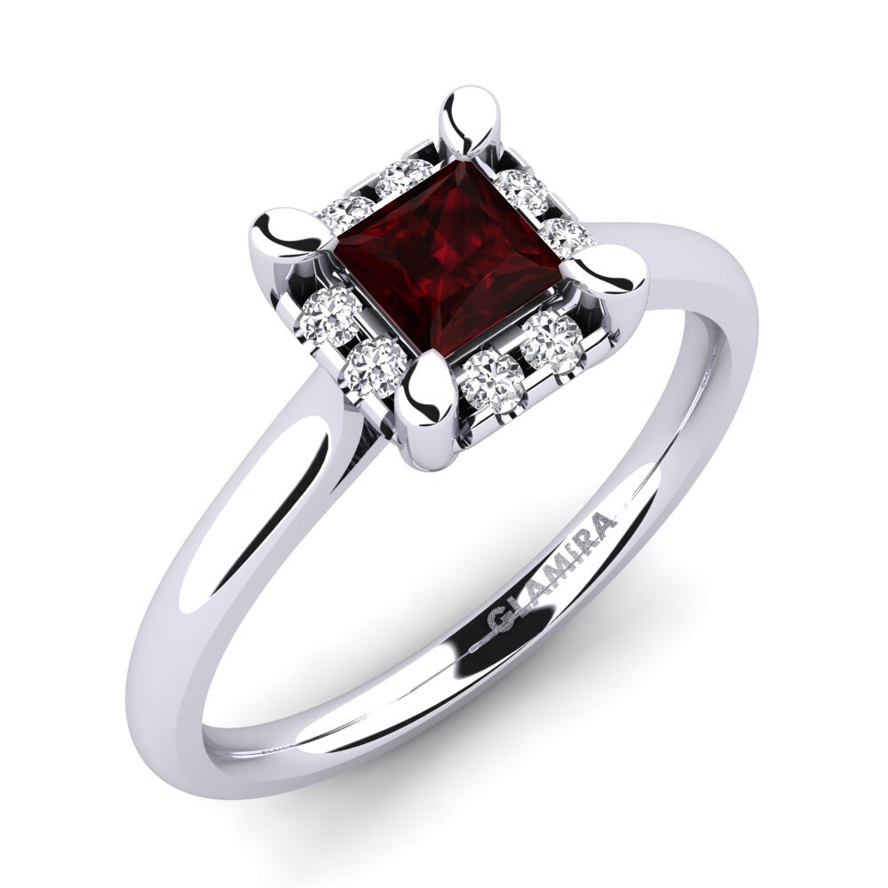 Garnet Engagement Ring Amay