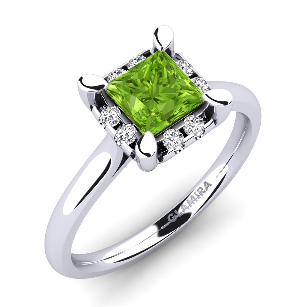 Peridot Engagement Ring Amay 0.93 crt
