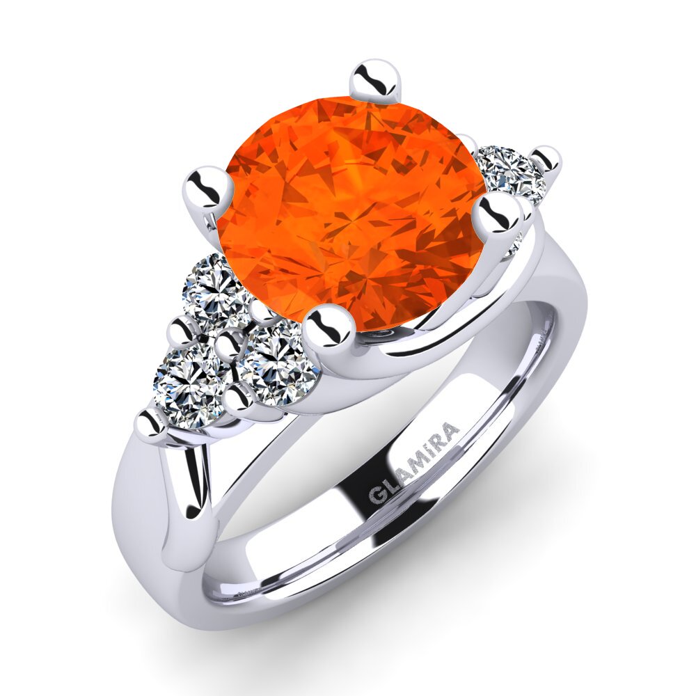 Fire Opal Engagement Ring Amaya 3.0 crt
