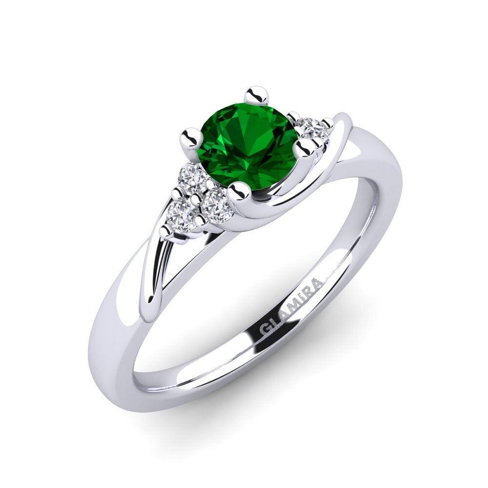 Circonita Verde Anillo de compromiso Amaya 0.5 crt