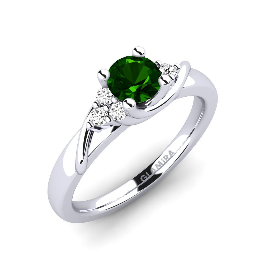Green Tourmaline Engagement Ring Amaya 0.5 crt
