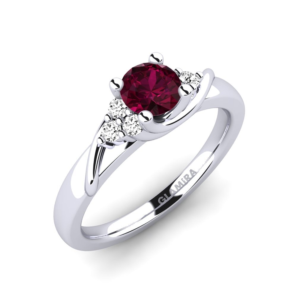 Granate Rhodolite Anillo de compromiso Amaya 0.5 crt