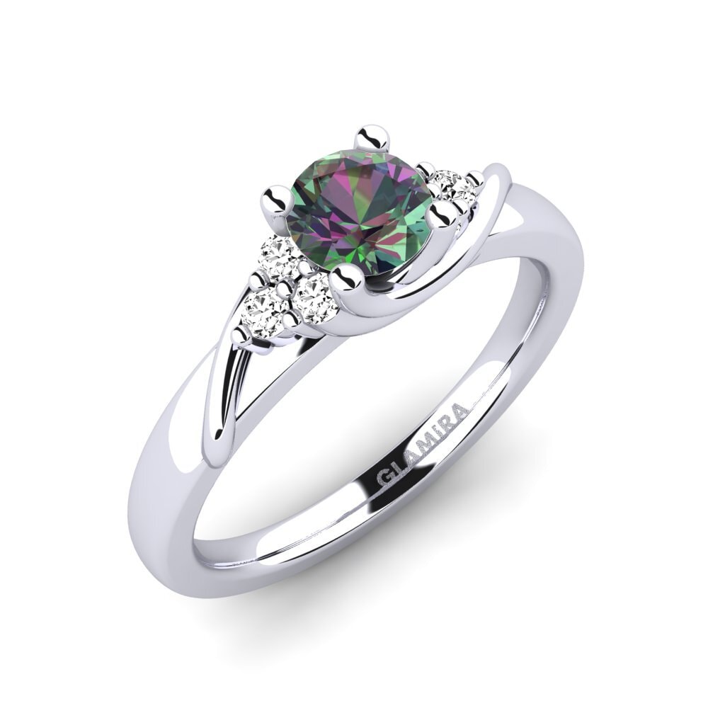 Topacio Místico Anillo de compromiso Amaya 0.5 crt
