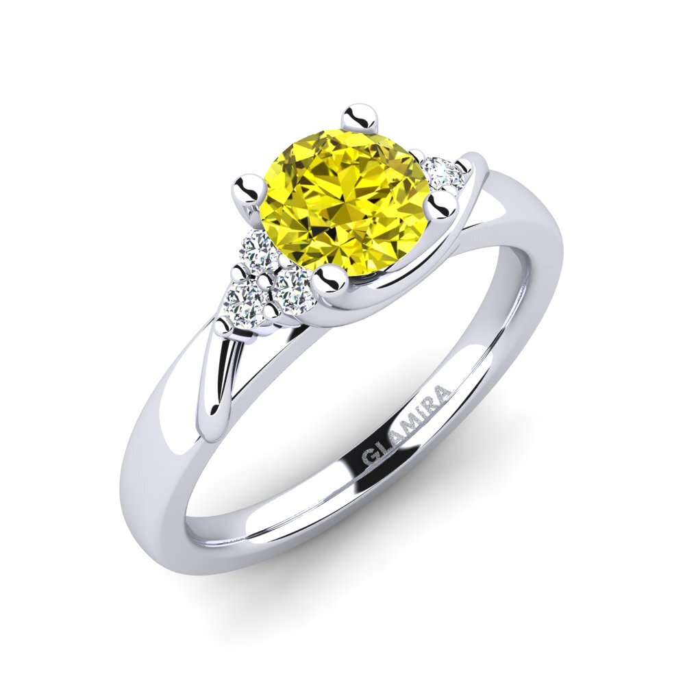 Diamante Amarillo Anillo de compromiso Amaya 0.8 crt