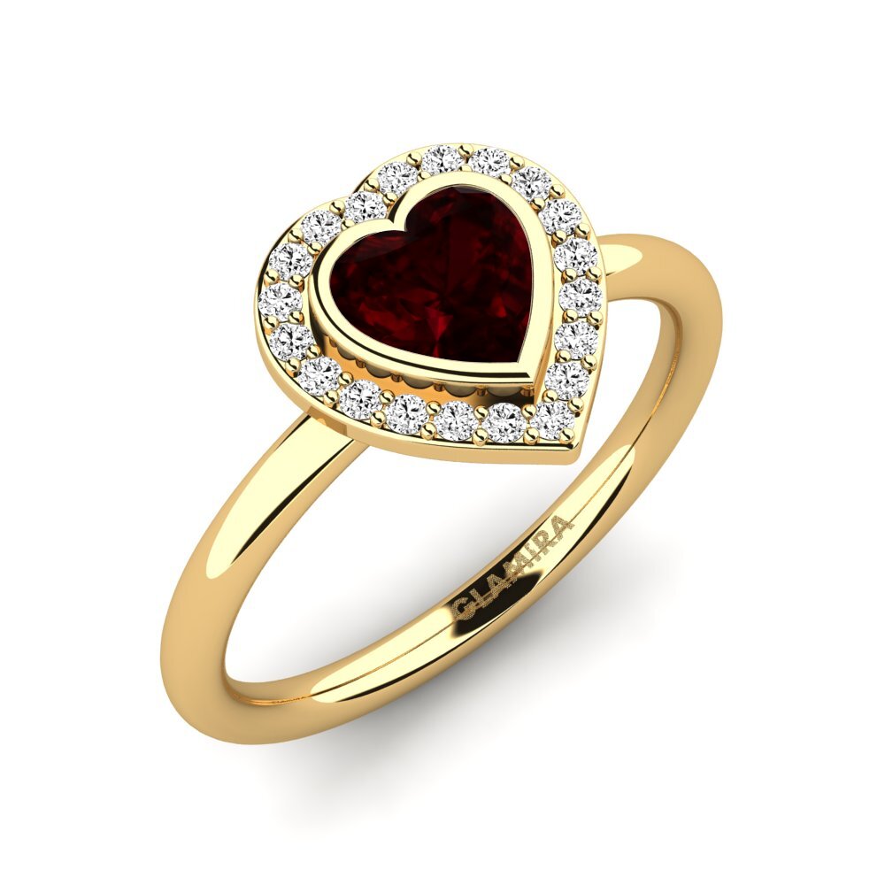 Granat Damenring Amery