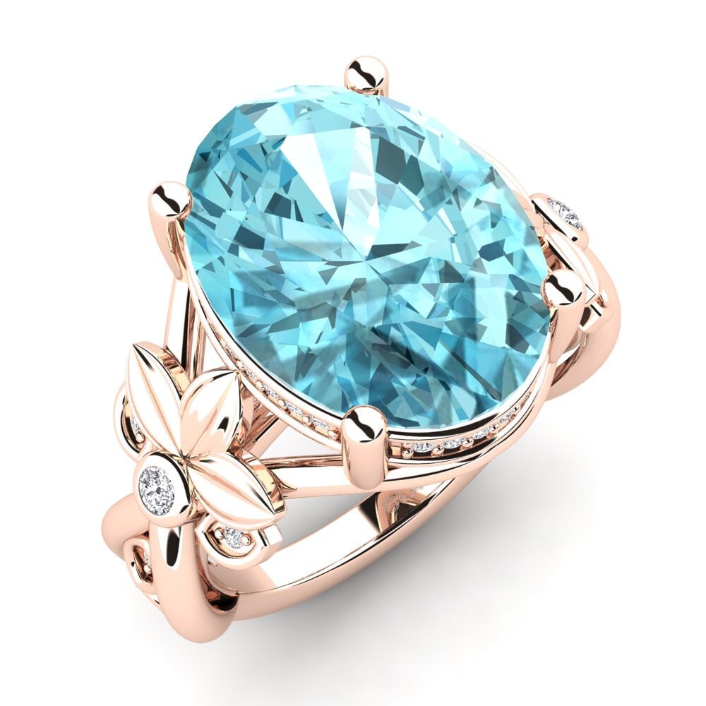 Zircon Bleu Bague Ami