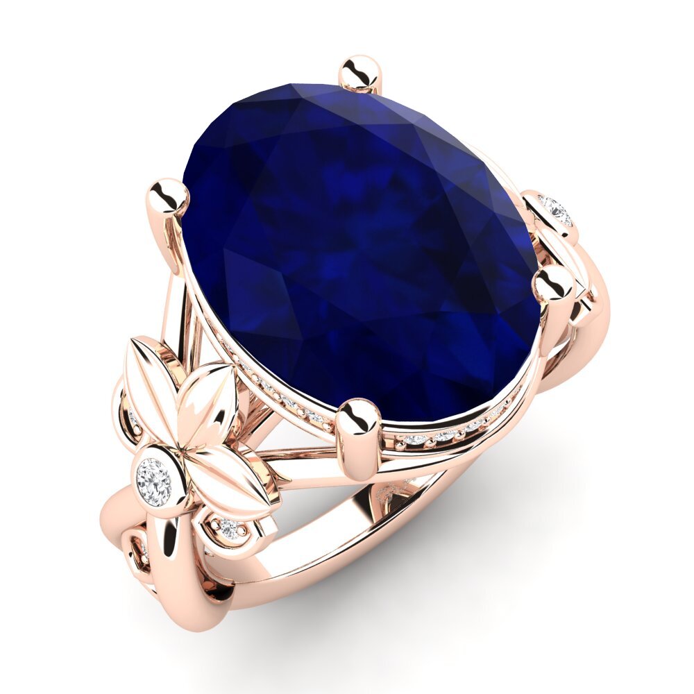14k Rose Gold Sapphire Ring Ami