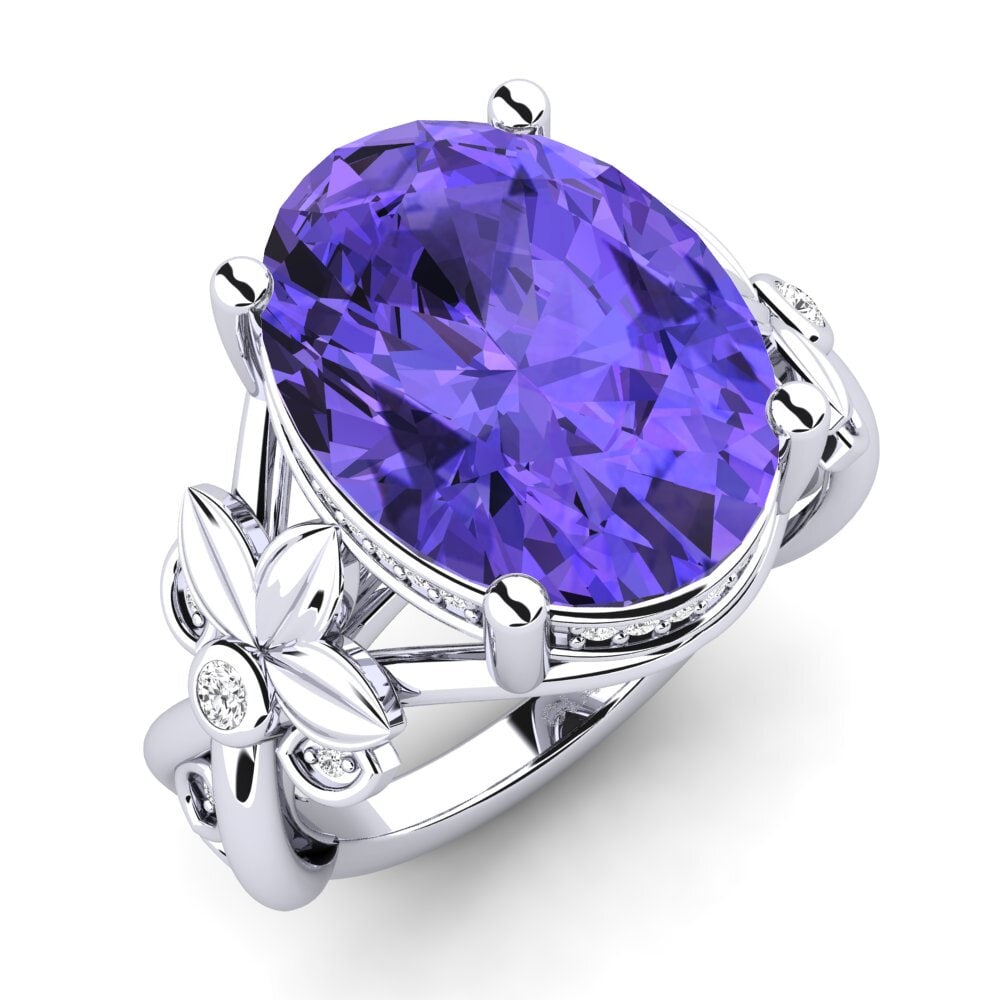 9k White Gold Tanzanite Ring Ami