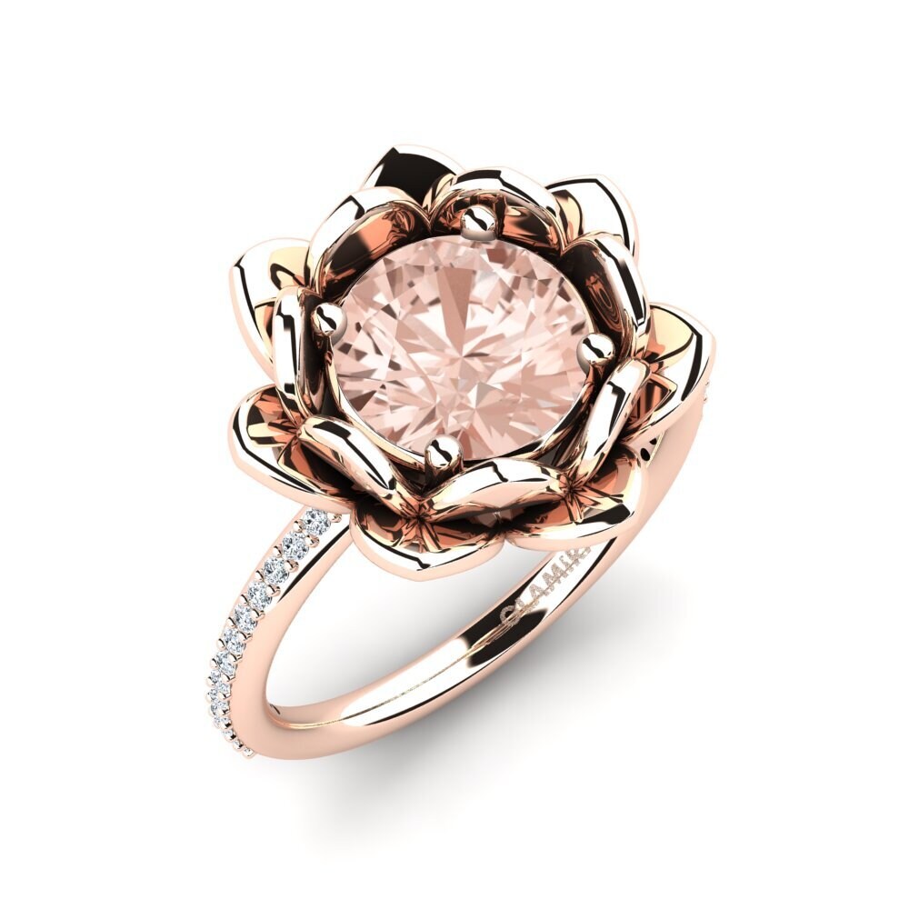 14ct Rose Gold Morganite Ring Amilesa