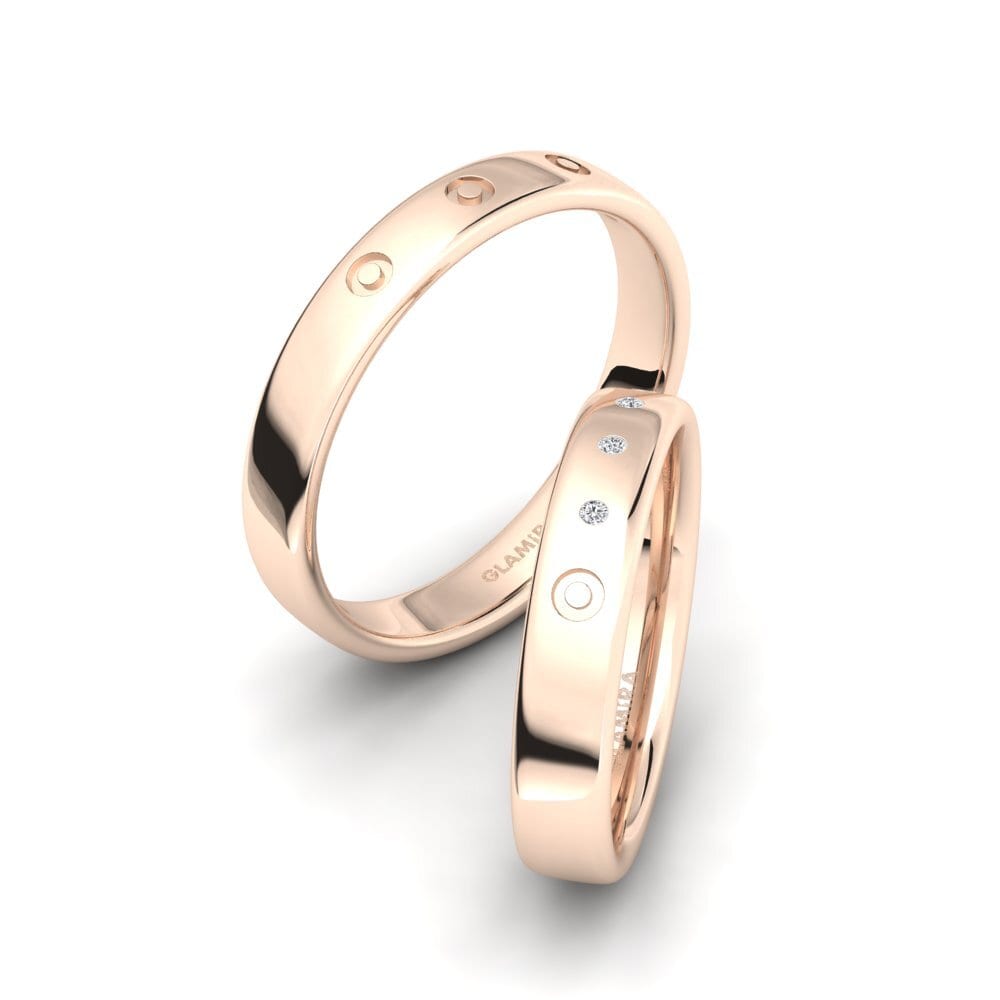 18ct Rose Gold Lab Grown Diamond Ring Amirta SET
