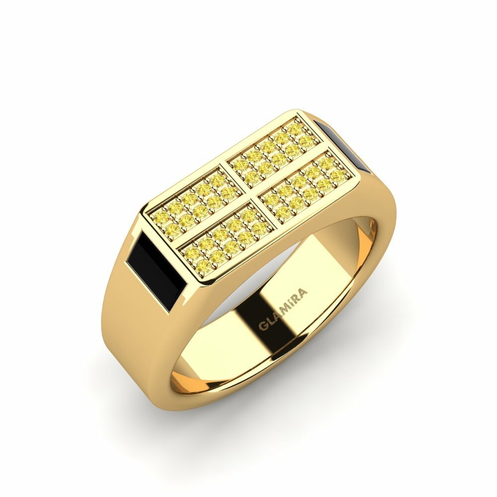 Yellow Sapphire Men's Ring Amo