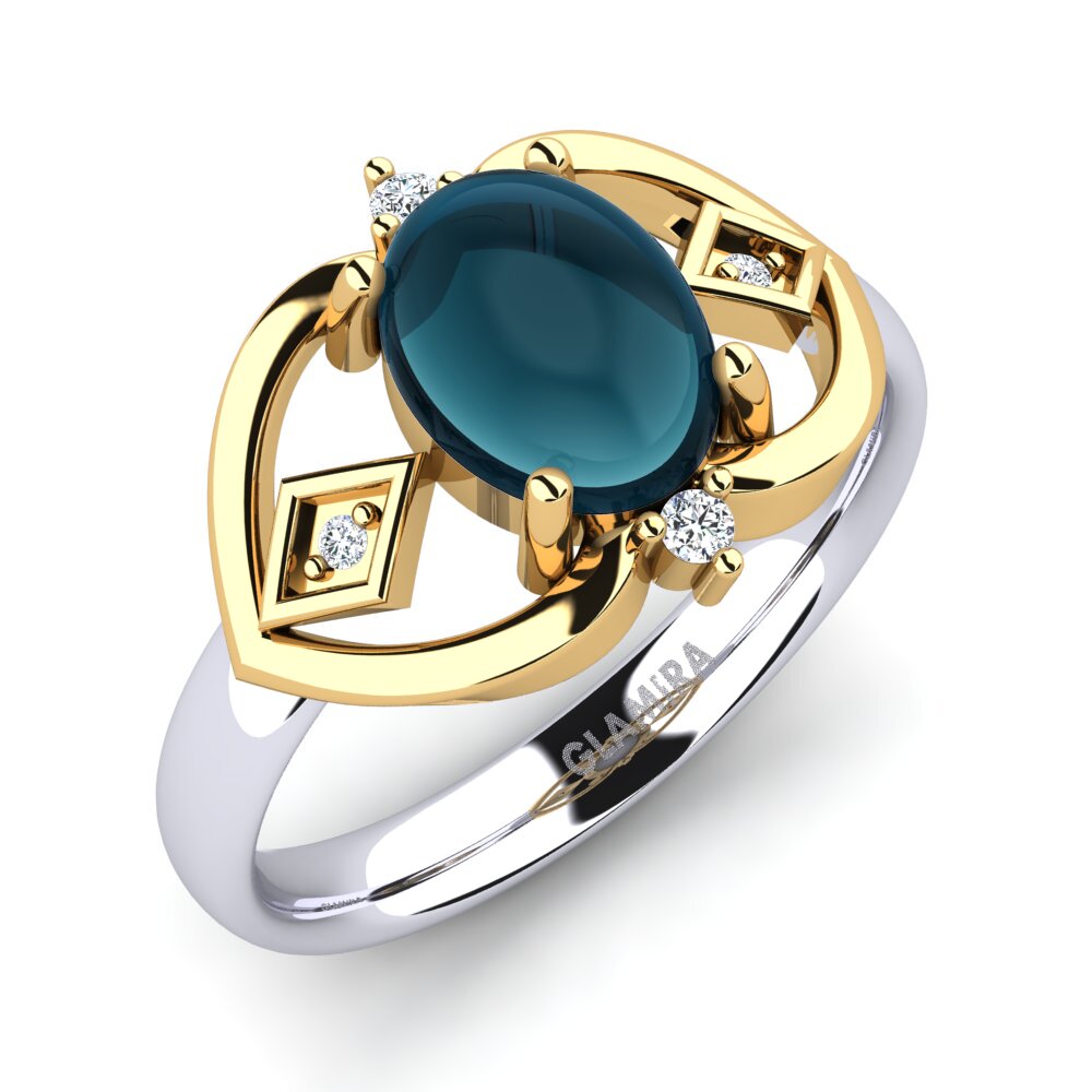 専用品　LondonblueTopaz チャーム \u0026 chouette《推し事》ドロップハートバッグチャーム